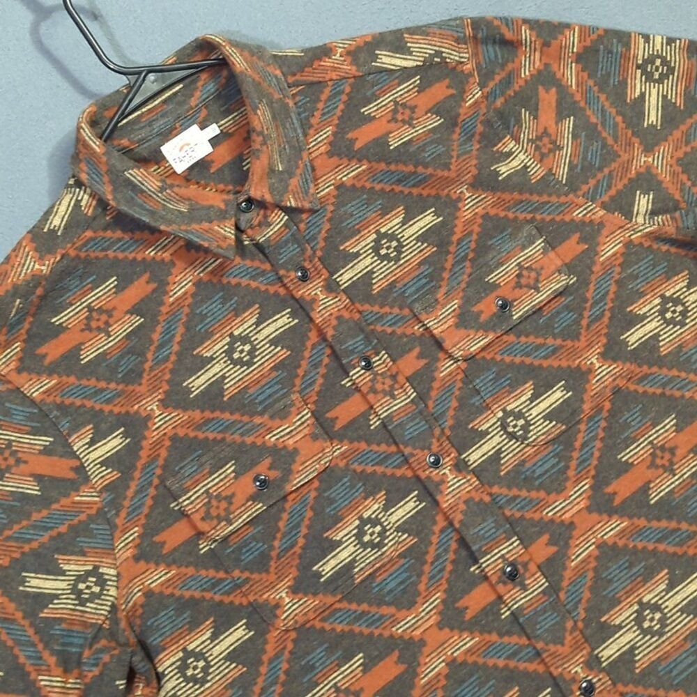 Faherty Legend Sweater Shirt Men's XXL Multi Western Range Doug Good Feather